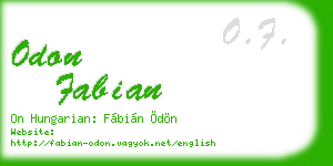 odon fabian business card